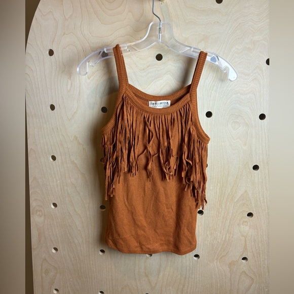 Idyllwind Women's Levy Lane Fringe Rib Knit Tank Pecan Medium - Picture 2 of 6